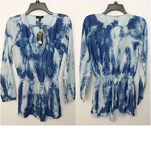 Stunning Surplice Tie Dye Romper M - Picture 6 of 6